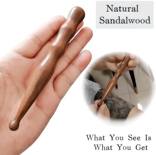 Compact portable wooden massage tool for body wellness self care