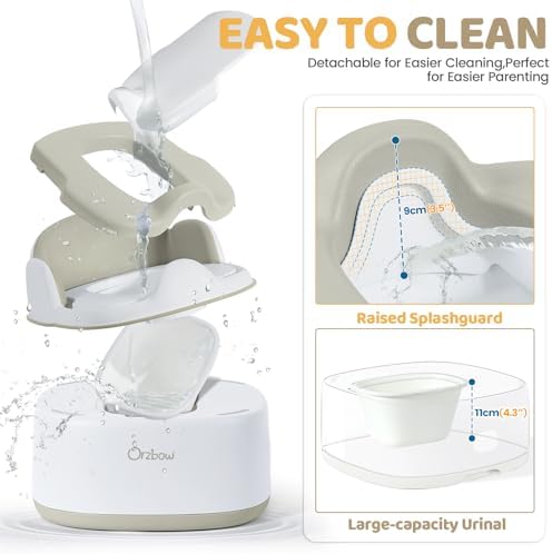 Orzbow multifunctional potty base flipped over showing the non-slip safety grip details.