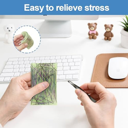 Portable rectangular sensory pick pad held in a hand showing its compact size