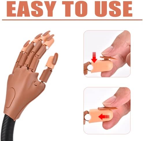 Replacement false nail tips in brown for acrylic practice