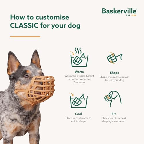 Baskerville muzzle packaging and size 8 indicator
