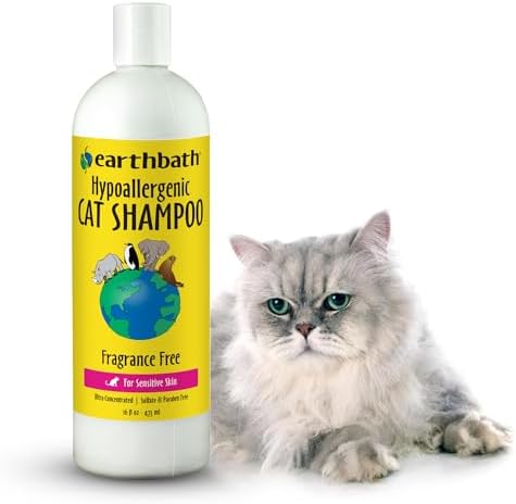 Earthbath fragrance free cat shampoo label details