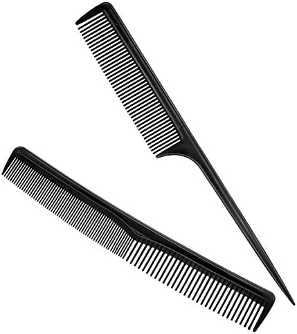 Two different styles of professional styling combs included in the salon kit