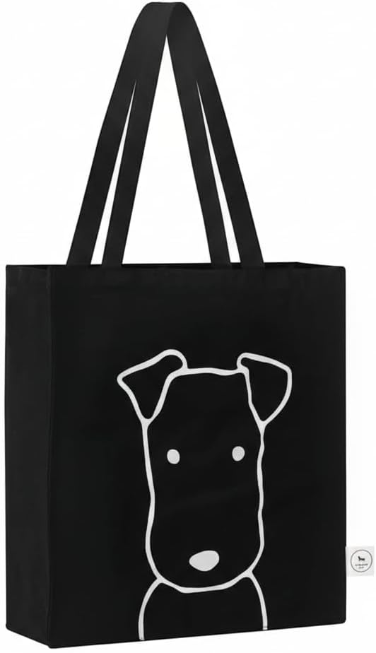 Minimalist dog design tote bag for pet owners