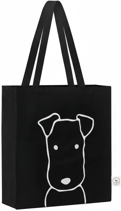 Minimalist dog design tote bag for pet owners