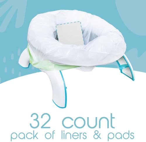 Tidy Tots potty liners fitted on a toddler training chair