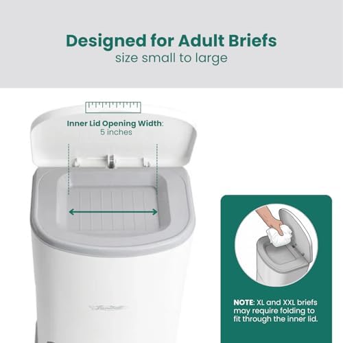 Janibell Akord Slim Adult Diaper Pail side profile