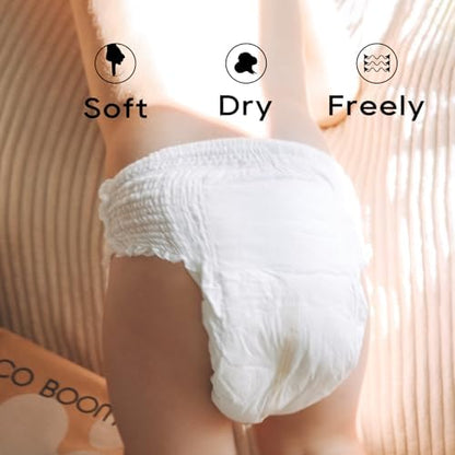 Close up of the hypoallergenic bamboo viscose topsheet on ECO BOOM toddler potty training underwear