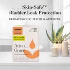 Extra-long 400mm overnight bladder control pad showing thin 5mm profile and absorbent layers