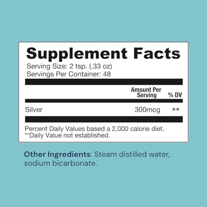Ameo Life Cleanse Alkaline Structured Silver Solution 30 PPM concentration liquid nutritional supplement.