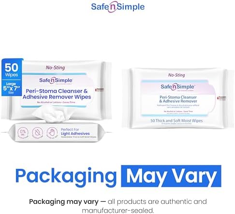Large 5x7 inch medical adhesive remover pad for stoma care