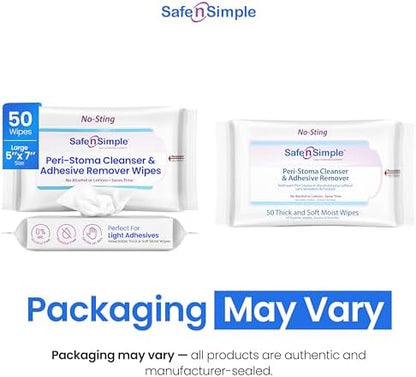 Large 5x7 inch medical adhesive remover pad for stoma care