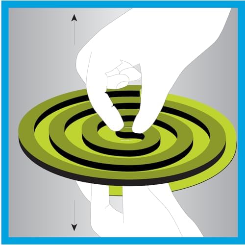Close up of PIC unscented mosquito coil placed on its metal holder
