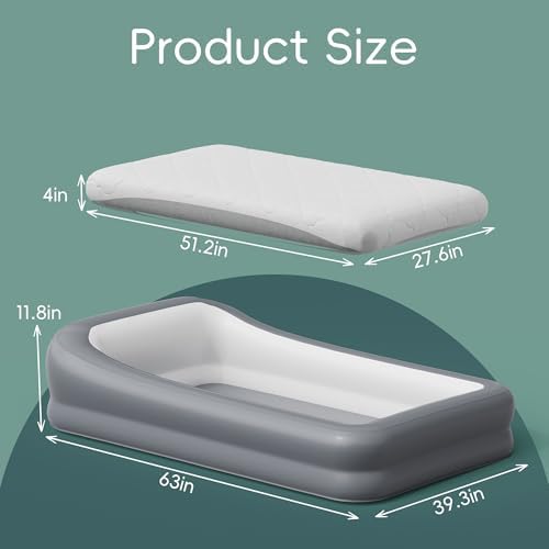 Close up view of the durable puncture resistant material and secure air valve on the GloTika bed.