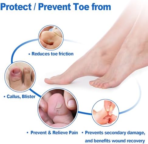 Four pack set of POQOD big toe protectors in beige