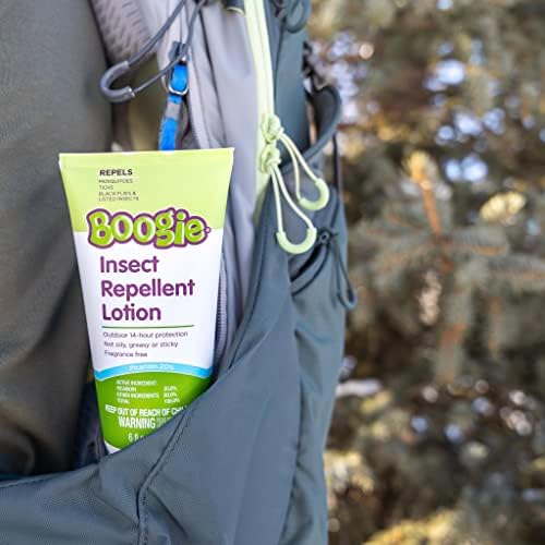 Boogie brand gentle mosquito and fly protection lotion packaging design