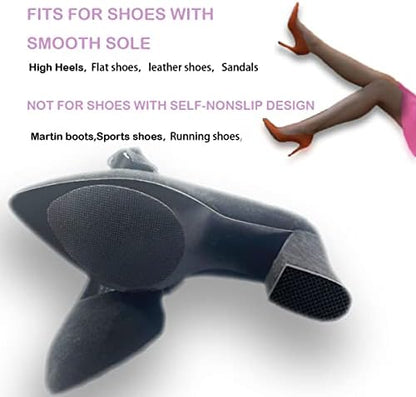 Durable black shoe sole grips for men and women's formal footwear.