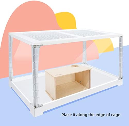 Niteangel Visible Hamster Digging Box for Syrian Dwarf Roborovski Campbell Hamsters Gerbils Mice Lemmings Degus or Other Small-Sized Pets (Burlywood) - Image 5