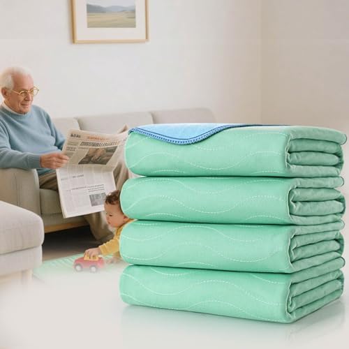 ForosiaLYFE reusable pee pads for adults and kids displaying the blue waterproof backing.
