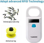 Handheld Yanzeo AR180 animal tag reader in use