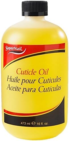 Close up of Super Nail cuticle oil professional nail care treatment