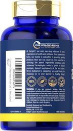 Back label of Carlyle fish oil showing nutritional facts and active ingredients