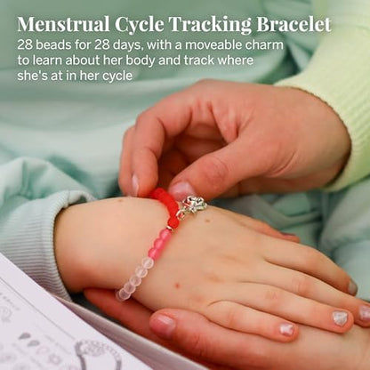Pixie Cup starter kit contents showing organic pads and menstrual cup for teens