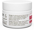 Authentic imported Emuaidmax 2oz jar showing product dimensions and usage directions.