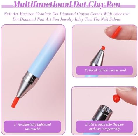 Facejewel dotting pen with 6 wax refill set