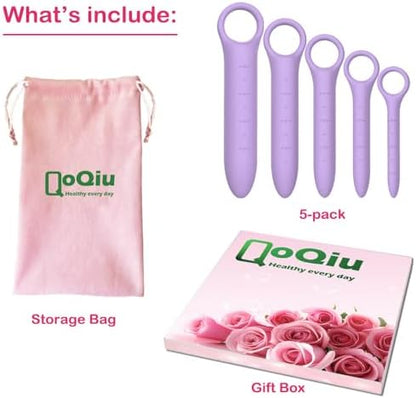 Five sizes of QoQiu silicone pelvic floor trainers
