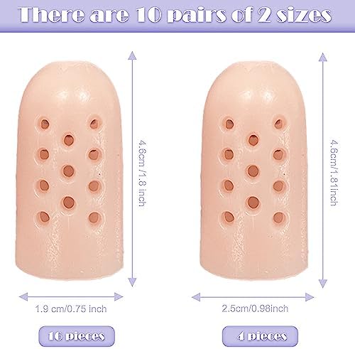 Assorted sizes of silicone finger protectors including large and small sleeves