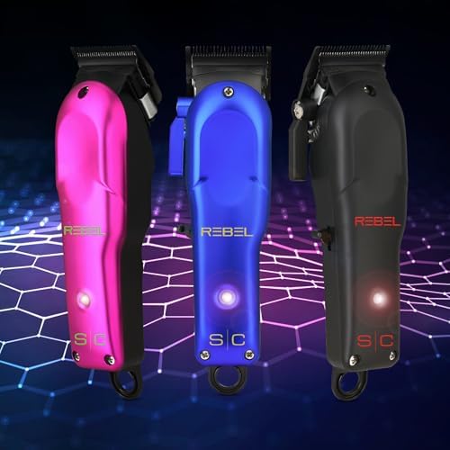 Side profile of the cordless barber tool showcasing the adjustable freestyle lever mechanism