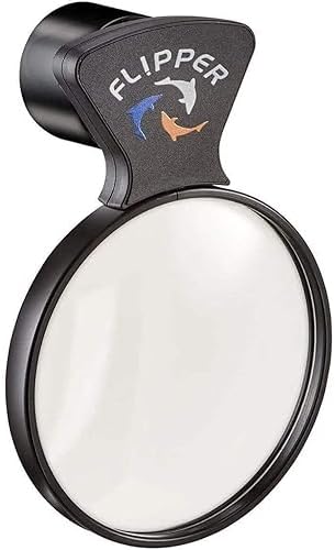 FL!PPER magnetic aquarium viewer mounted on tank glass