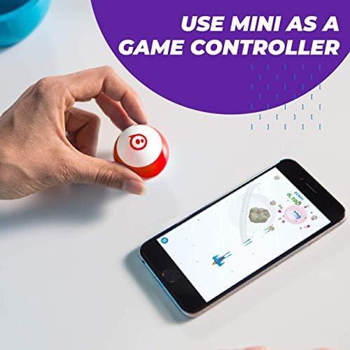 Sphero Mini Blue showing LED light feature