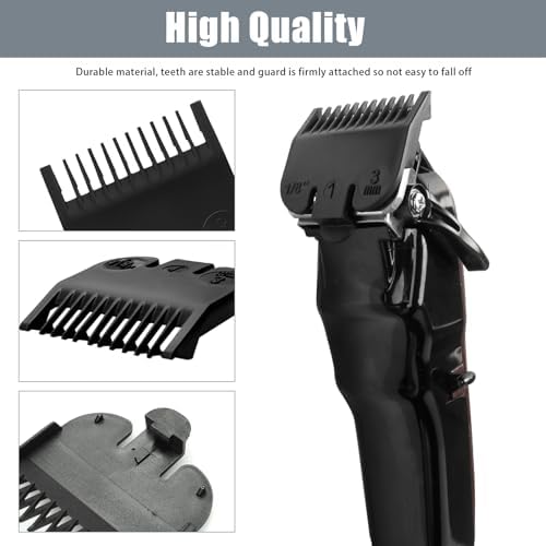 Barber guide comb replacement part showing back metal clip architecture