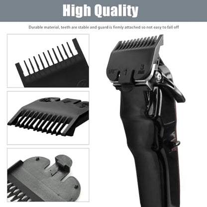 Barber guide comb replacement part showing back metal clip architecture