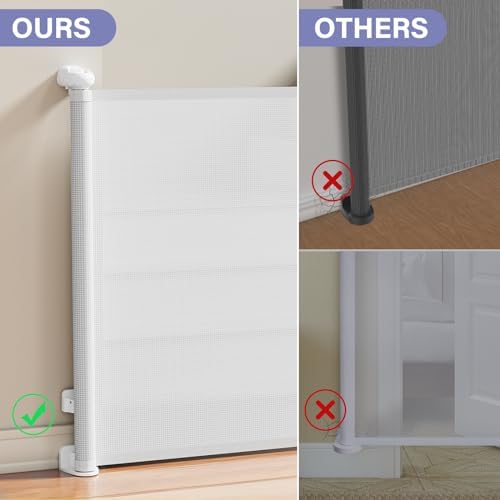 PRObebi 34 inch tall dog gate mesh material durability view with packaging