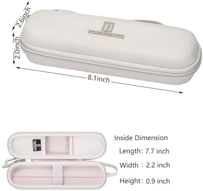 Tourmate travel storage case being carried by the convenient durable handle strap.