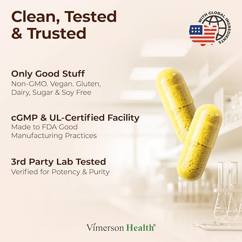 Vimerson Health non GMO vegan capsules detailed close up showcasing clean dietary supplement quality