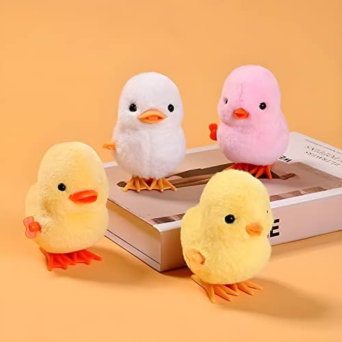 HawaStar realistic jumping chicks and ducks pack showing the clockwork wind up knob mechanism
