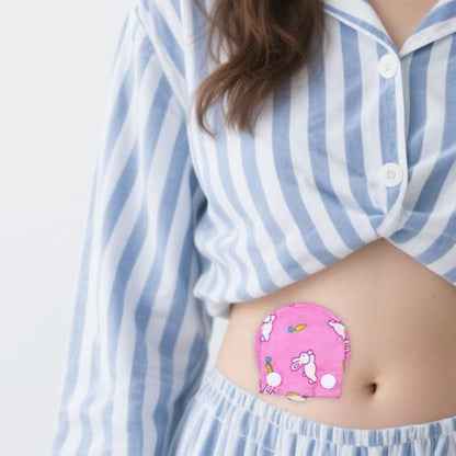 Set of seven reusable G-tube pads for medical use