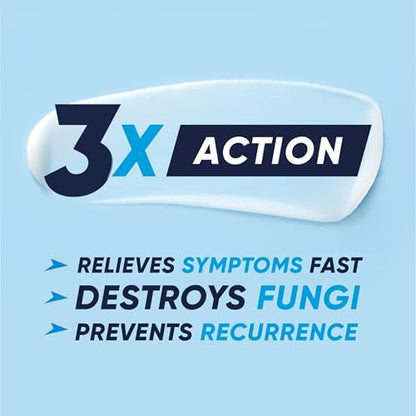 Lamisil fast acting athlete's foot treatment box demonstrating application steps.