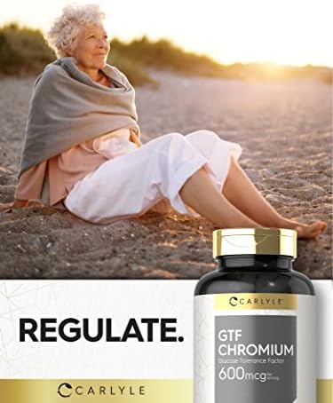 Carlyle GTF Chromium full product packaging layout showcasing the 250 capsule extended supply quantity.