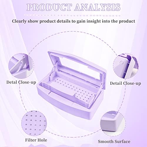 Top view of Bomoqing purple sterilizing tray