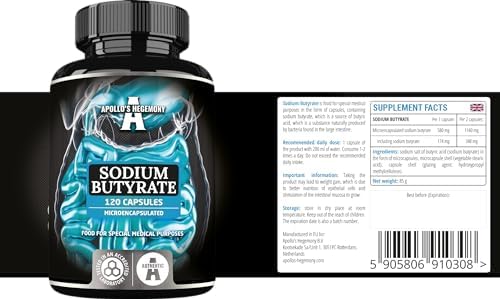 Apollo's Hegemony microencapsulated digestive supplement bottle displaying nutritional facts label