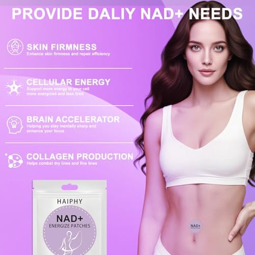 Haiphy NAD+ anti-aging patches 30 count box details