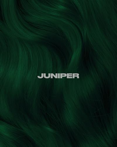 Lunar Tides Juniper Green hair dye open tub showcasing the dark forest green cream texture