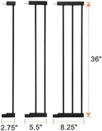 COMOMY 36 inch high dog gate expansion panels in three different widths