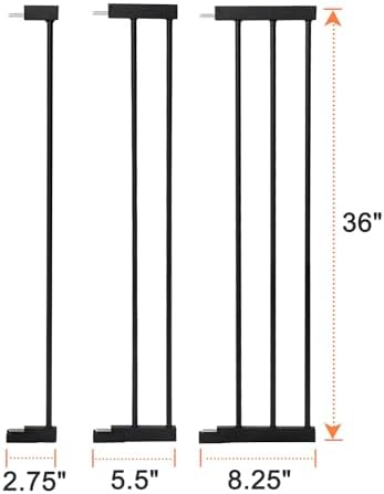 COMOMY 36 inch high dog gate expansion panels in three different widths