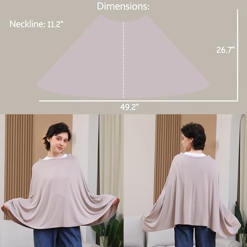 Side view of Seejoy multi-use nursing poncho showing coverage